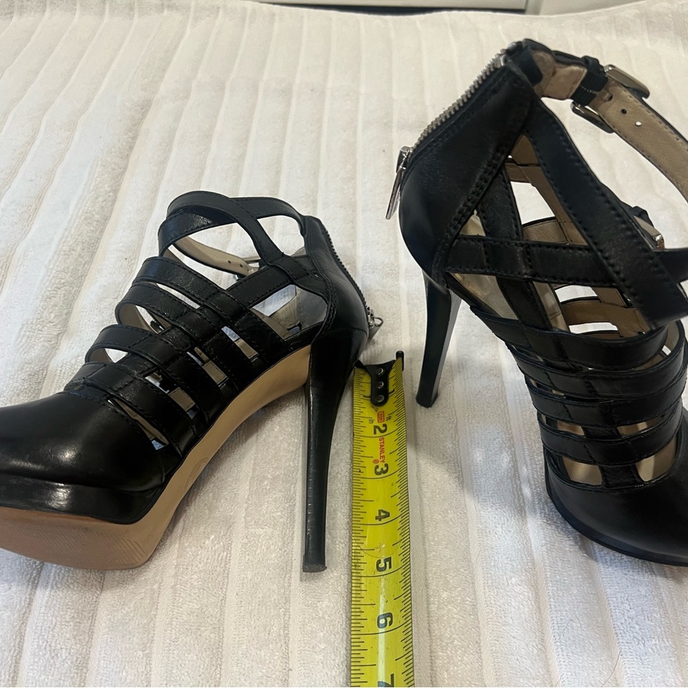MICHAEL Michael Kors Black Strappy Platform Heels